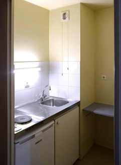 Cuisine d'un logement double - résidence étudiante Le Portail à Besançon